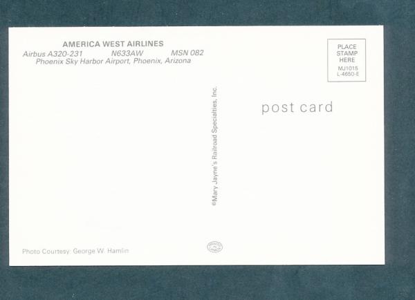 AMERICA WEST AIRLINES, Airbus A320-231